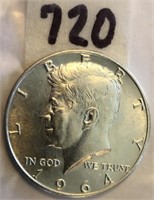 1964D Kennedy Silver Half Dollar BU