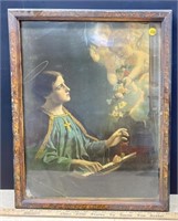 Framed Religious Picture (17" x 22"). Some