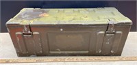 Vintage Metal Artillery Box (25.5"L x 9.5"D x