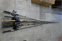 Large Lot of Assorted Fishing Rods