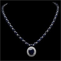 AIGL $ 31,176 54.04 Ct Diamond Sapphire Necklace