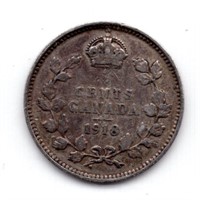 1918 Canada 5 Cents Silver Coin