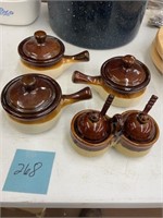 Soup bowls, condiment pots