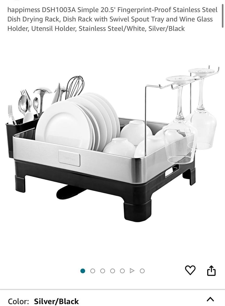 Fingerprint-Proof Stainless Steel Dish Drying Rack