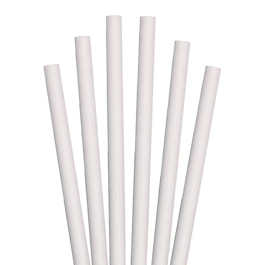 2800ct 7.75" White Giant Paper Straws