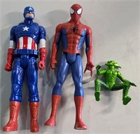 Spiderman Captain America and Green Goblin