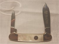 Hen & Rooster 2 Blade Canoe Mother of Pearl Knife