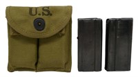 WWII M1 Carbine Pouch With 2 15 Round Mags