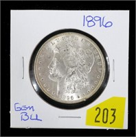 1896 Morgan dollar, gem BU