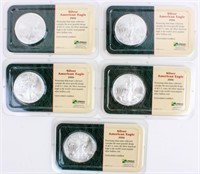 Coin 2006 American Silver Eagles 5 Coins BU