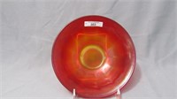 RED STretch Glass 8" paneled bowl