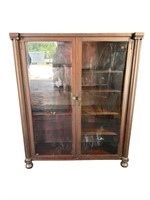 MAHOGANY 2 DOOR BOOKCASE