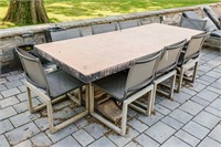RH Outdoor Dining Table w/8-Matching Chairs,