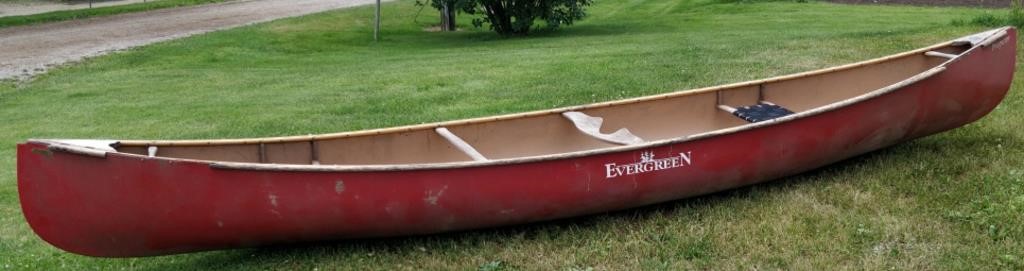 Evergreen Lightweight Fiberglass Canoe