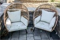 (2) Outdoor Child's Chairs w/Cushions