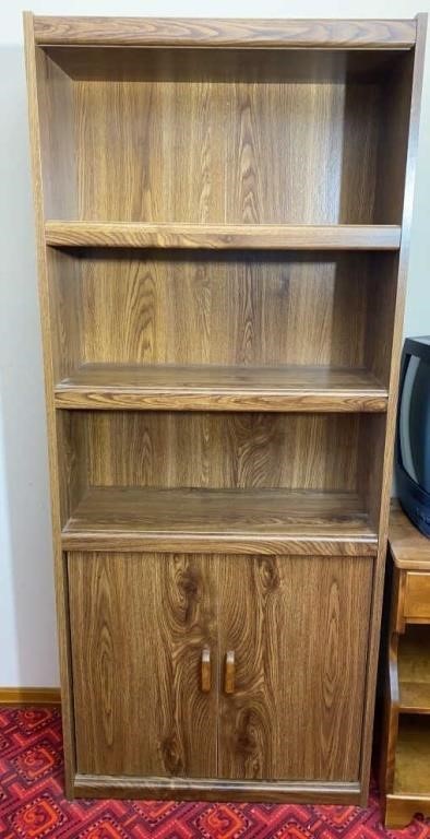 Manufactured wood Book Shelf with Storage