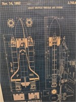 16x12 diagram of the space shuttle and system on