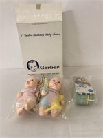 1992 Gerber Birthday Twin Dolls NIB w/ Accessories