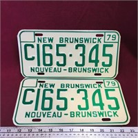 Matching 1979 NB Commercial License Plates