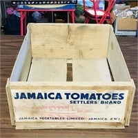 Jamaica Tomatoes Wooden Crate (Vintage)