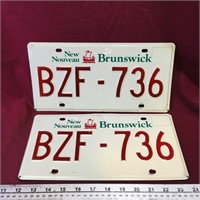 Matching New Brunswick License Plates