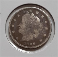 LIBERTY ( V ) NICKEL-1909-P