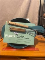 New Figmint mixing bowl whisk & spatula set