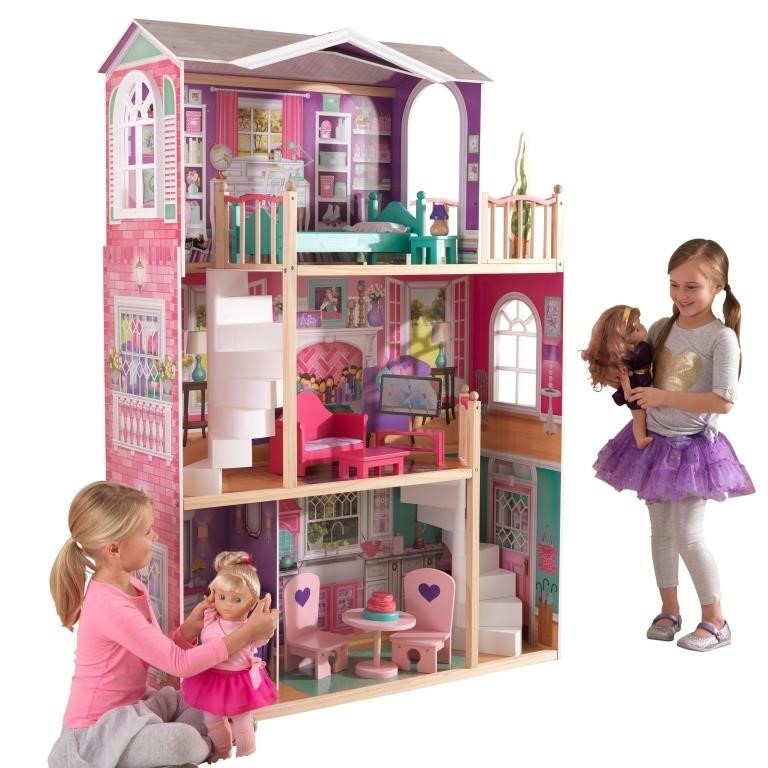 KidKraft 18-inch Wooden Dollhouse Manor Over 5