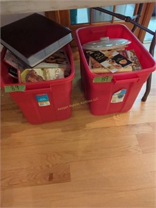 Two Large Tubs Of Cookbooks