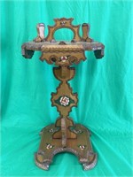 Vintage tramp art smoke stand