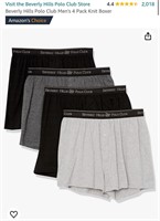 Beverly Hills Polo Club Men's 4 Pack Knit Boxer