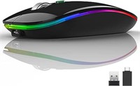 NEW/SEALED - Uiosmuph LED Wireless Silent Mouse,