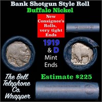 Buffalo Nickel Shotgun Roll in Old Bank Style 'Bel