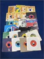 (25) Assorted 45 Records including Dr Hook, Cher,