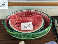 Watermelon Bowl and Plates