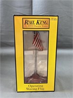 NIB Rail King Operating American Waving Flag