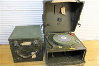 1953 Military record player w/ 2 speakers