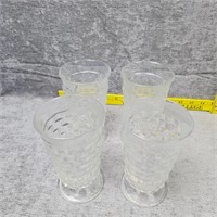 4-Vintage Whitehall Colony Footed Clear Glass