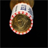Roll of Uncirculated Washington Dollar Coins