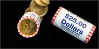 Roll of Uncirculated Washington Dollar Coins