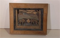 Signed Wood Carving