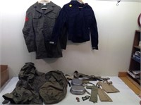 Military Lot w/ Patches  Mess Kits Jackets More
