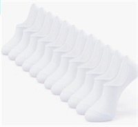IDEGG No-Show Women's Socks 6 Pairs White