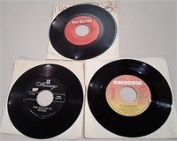 Three 7" Records Incl. Elvis Presley