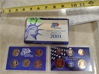US Mint 2001 Proof Set & State Quarters