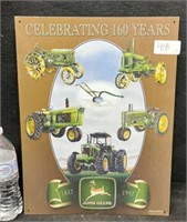 JOHN DEERE REPOP 160 YEARS METAL SIGN