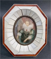 MINIATURE PAINTING OF ANNE OF AUSTRIA FRENCH QUEEN