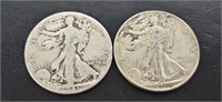 1941 & 1944 Walking Libertys (90% Silver)