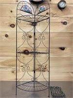 53" Tall Wire Plant Stand & Mail Holder