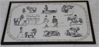 Thelwell's Riding School Framed Embroidery